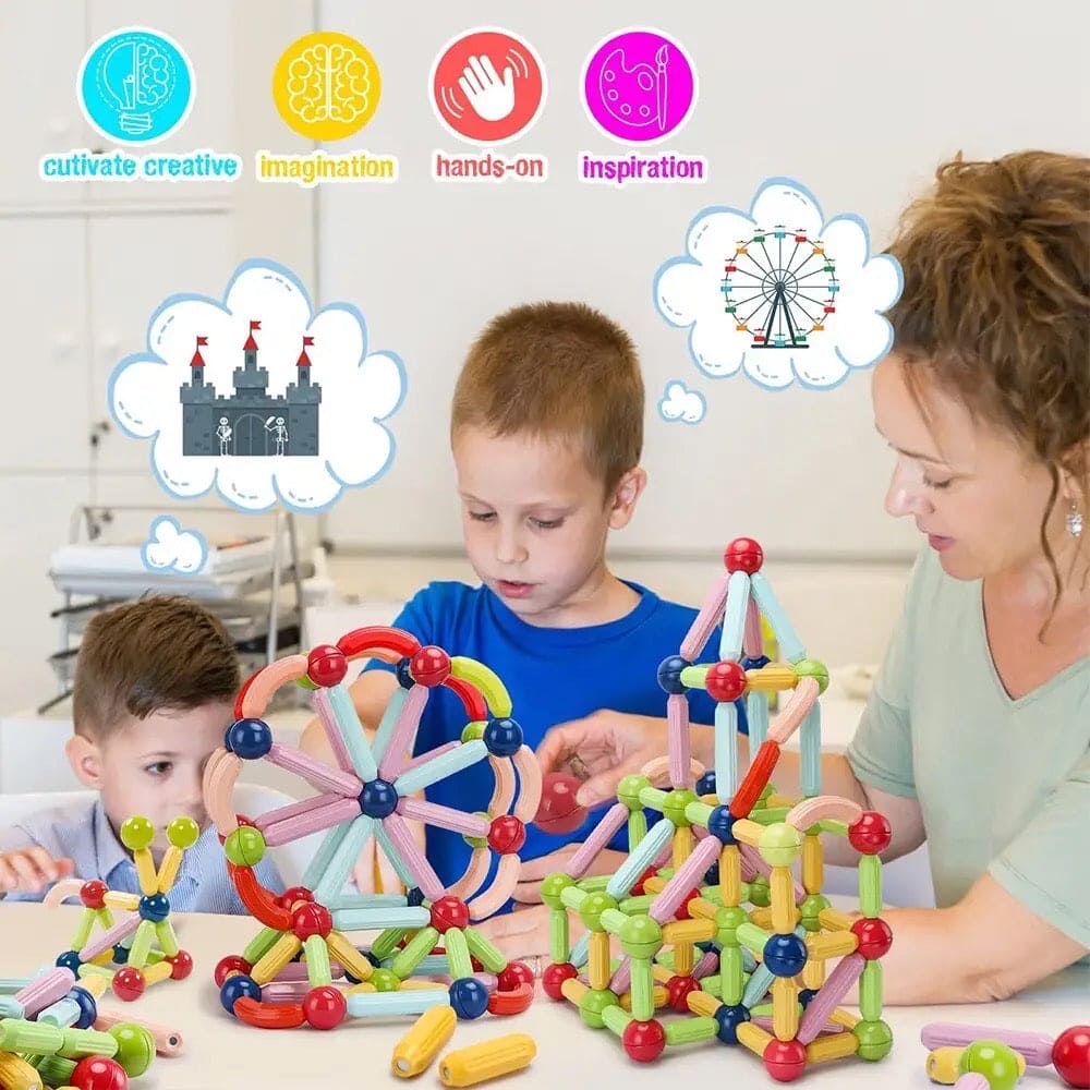 Magnetic Building Blocks Set for Kids – Sticks & Balls STEM Educational Toy