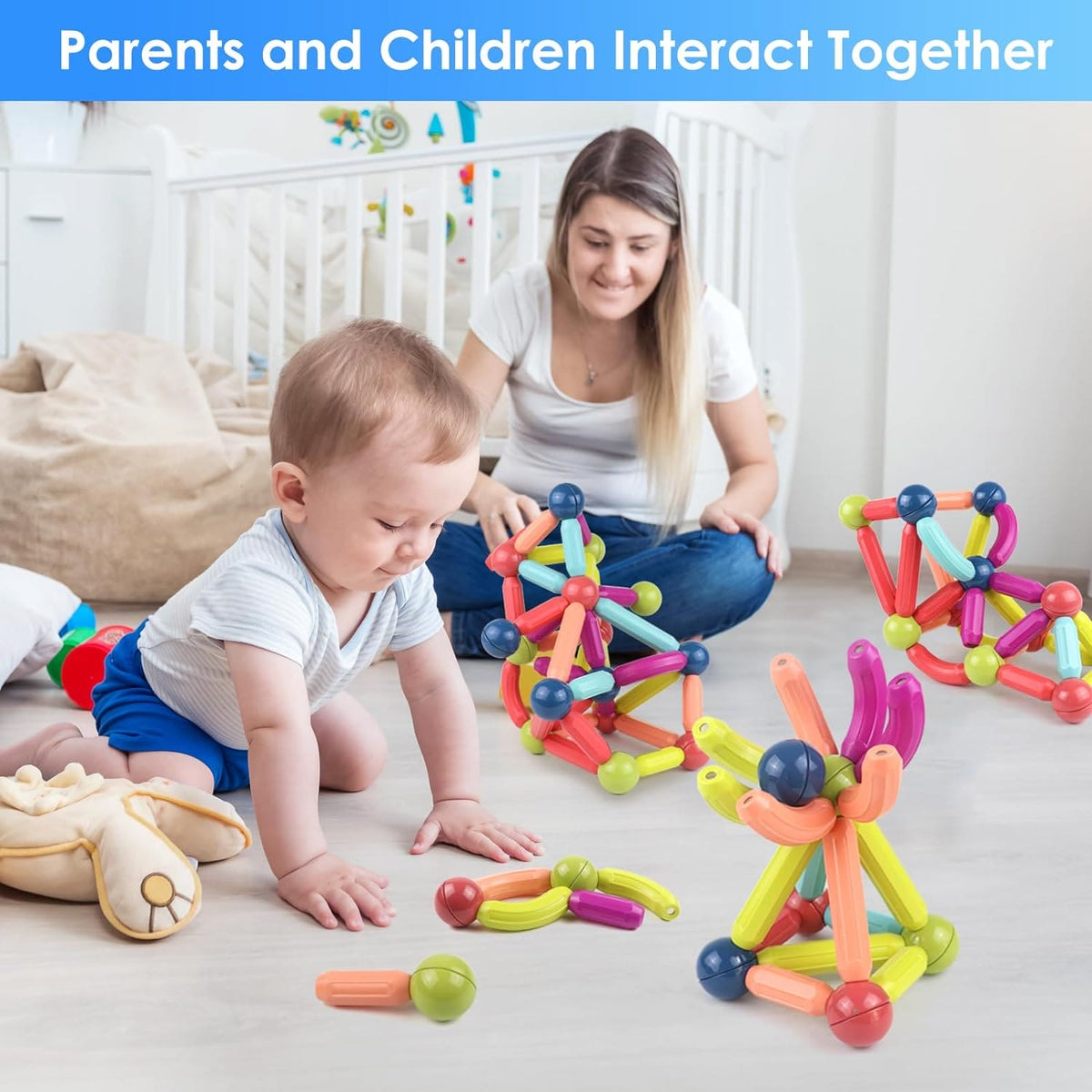 Magnetic Building Blocks Set for Kids – Sticks & Balls STEM Educational Toy