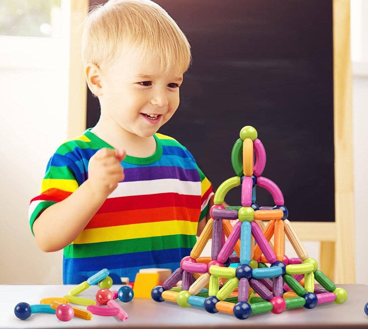 Magnetic Building Blocks Set for Kids – Sticks & Balls STEM Educational Toy