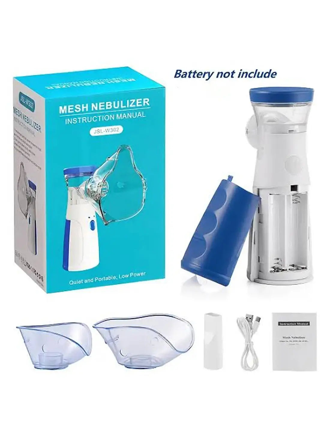 Portable Mesh Nebulizer for Kids & Adults – Compact Handheld Mist Inhaler